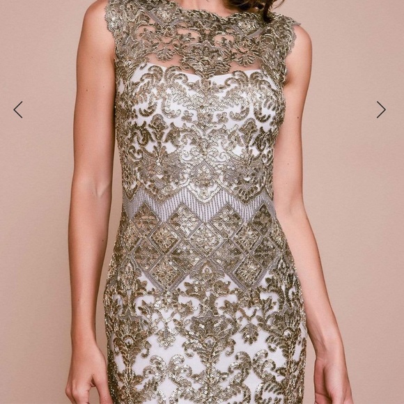 Tadashi Shoji Sleeveless Sequin Cocktail Dress - Picture 3 of 13